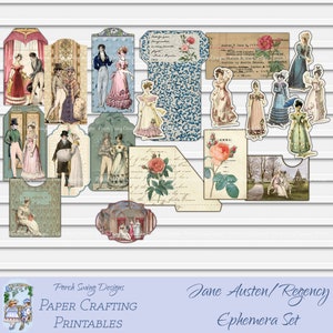 Conjunto de efímeras de Jane Austen de la Regencia: Kit de diario (descarga digital)