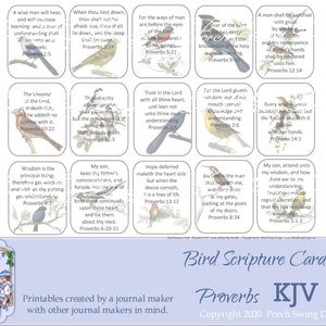 Vogel Schriftkaarten Spreuken NBG - Bijbelverzen Schriften Dagboek kaarten Psalm Ephemera NBG Printables Instant Downloads Studie helpt