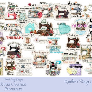 Quilting & Sewing Fussy Cuts: Diario efímero (Descarga digital)