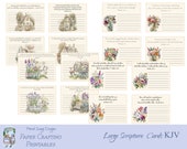 Floral KJV Scripture Cards: Prayer Journaling Ephemera (Digital Download)