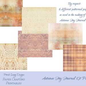 Autumn Joy Patterned Papers - Fall Papers, Autumn Colored Papers, Vellum Papers, Pretty Fall Papers, Printables, Paper Crafting Supplies