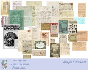 Puede incluir: Una colección de documentos de papel antiguos, que incluyen un recorte de periódico, una portada de revista y varias cartas escritas a mano. Los documentos están todos en varios estados de desgaste, lo que les da un aspecto rústico y antiguo. Los documentos son perfectos para scrapbooking, creación de tarjetas u otros proyectos de manualidades de papel.