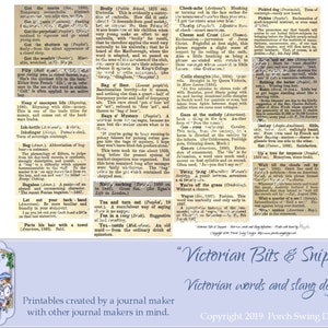 Victorian Bits & Snippets - Effimere d'epoca, definizioni d'epoca, Effimere stampabili, artigianato di carta, collage, tecniche miste, scrapbooking
