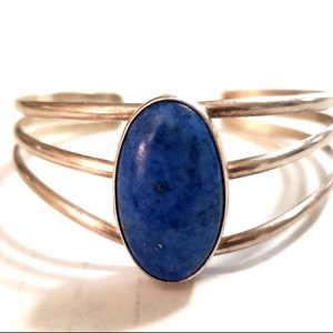 Sterling Denim Lapis Cuff