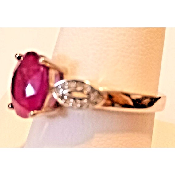 Pink Sapphire Sterling Ring Women sz 8.5 Women (1… - image 3