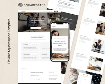 Polished Squarespace Template for Financial Firms, Lawyers, Non-Profits, Startups, and Masculine Brands