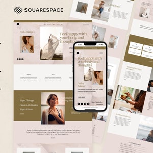Plantilla de Squarespace: Diseño de sitio web de yoga y bienestar
