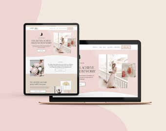 Squarespace Template: Calming Website Design for Therapists & Coaches
