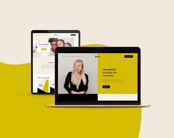 Trendiges Squarespace Template: Modernes Website Design für Unternehmer