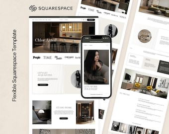 Minimalist Squarespace Template for Interior Designers, Decorators, and Creative Studios