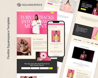 Vibrant Squarespace Template: Coaches, Influencers, Entrepreneurs