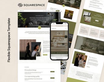 Editorial-inspired Squarespace Template for Interior Designers, Decorators, and Creative Studios