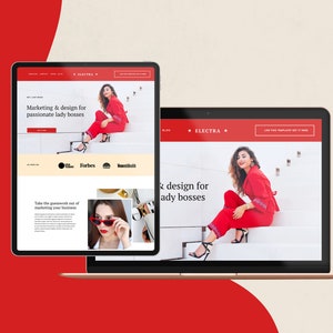 Squarespace-Website für Unternehmen, Long-Scrolling-Website für Experten, Erzieher, einseitige Website-Vorlage, helles und elegantes Website-Design
