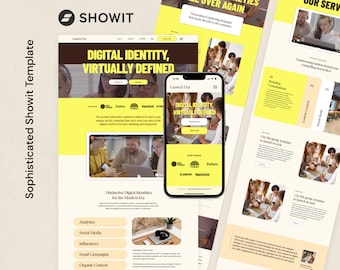 Modern Showit Template for Service-Based Businesses, Experts, Consultants, Assistants, and Coaches