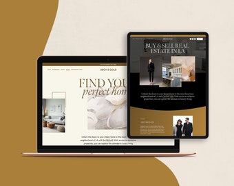 Squarespace Template for Real Estate Agents, Realtors, Interior Design Firms, Businesses, Luxury Website Design