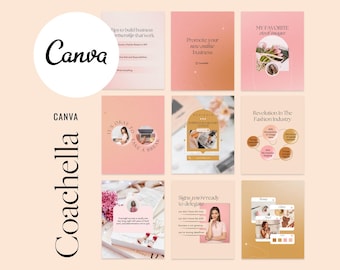 Coachella Canva Templates: Social Media Kit for Coaches (Digital Download)