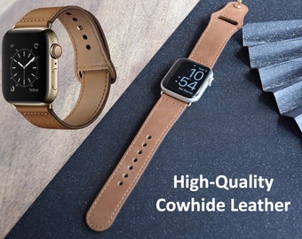 Personalisiertes Lederarmband für Apple Uhr: Personalisiertes Armband aus Rindsleder