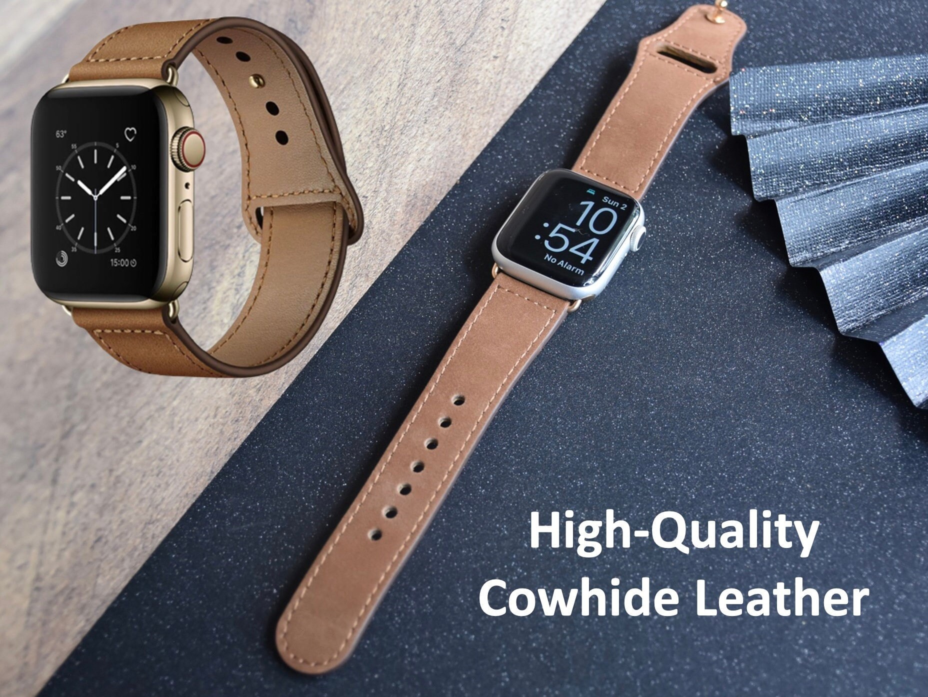Mens leather apple watch shop band 42mm