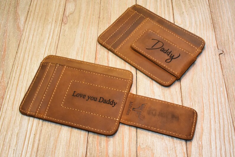 Handmade Money Clip Wallet Handwriting Wallet Minimalist Etsy - image 0