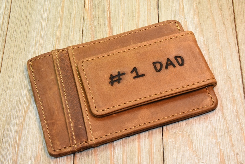 Handmade Money Clip Wallet Leather Money Clip Wallet Minimalist Wallet Clip Mens Wallet Slim Wallet For Dad Gift For Father Gift Fathers Day - 