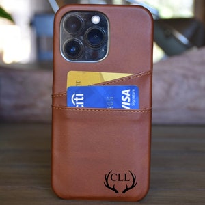 Funda de cuero para iPhone 13 Pro Max, billetera de cuero mini para iPhone 13, soporte de cuero para iPhone 13 Pro, billetera para hombre de cuero para iPhone, el mejor regalo para papá