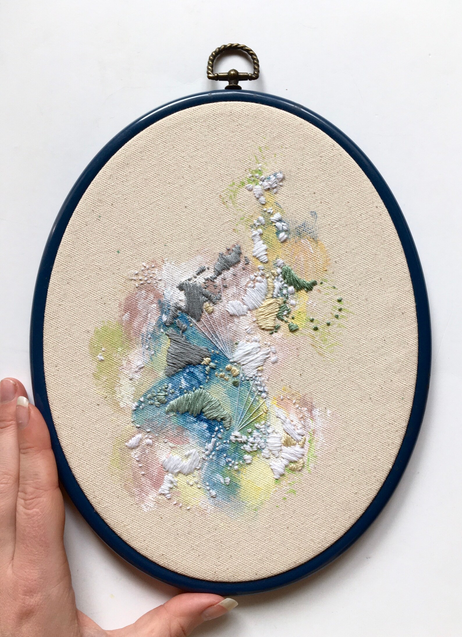 Original Mixed Media Embroidery Painting Fibre Art Artwork Etsy