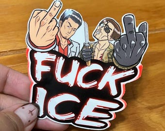 Like A Dragon Yakuza Inspired Gift For Gamer Sticker For HydroFlask Water Bottle Laptop Decal Streamer For Twitch Kiryu Kazuma Dragon F* ICE