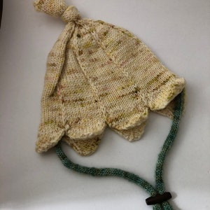 Baby yellow flower hat 14” with strap