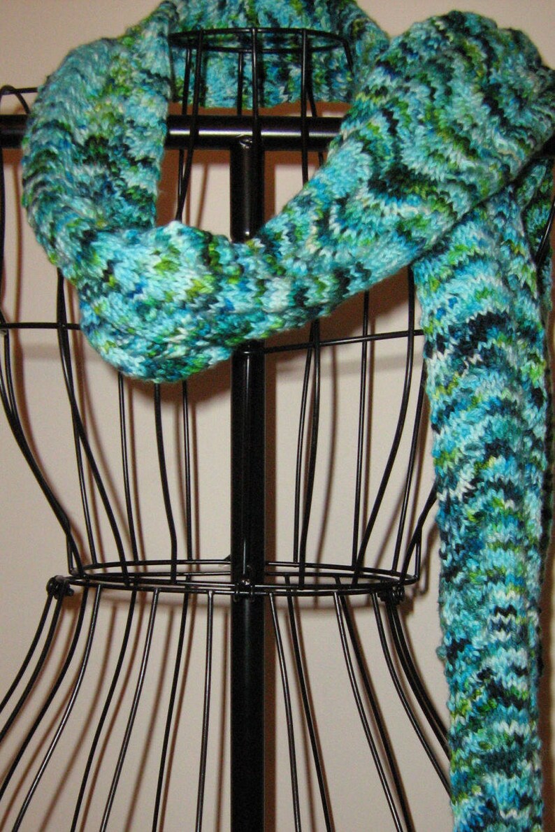 Aquaterra Extra Long Handknit Merino Wool Scarf - Etsy