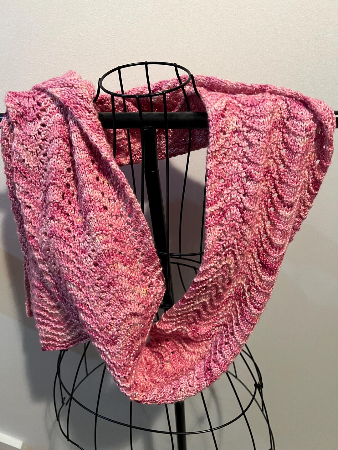Pink Sherbert Extra Long Handknit Merino Wool Scarf - Etsy