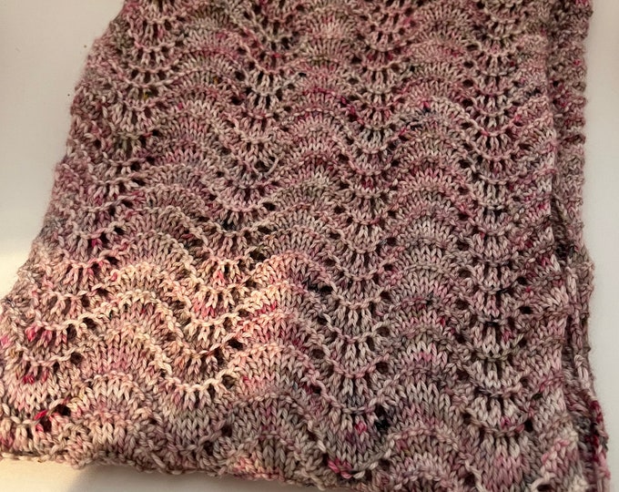 Cherry Blossom Extra Long Handknit Merino Wool Scarf - Etsy
