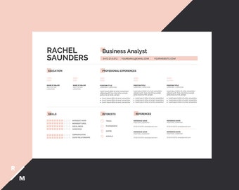 creative resume template cover letter for professionals etsy digital cover letter