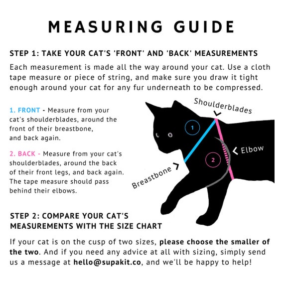 Cat Harness Size Chart