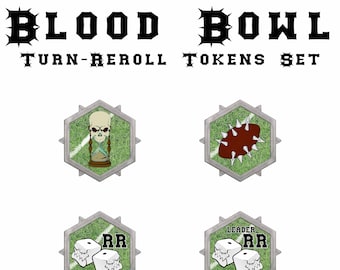 Blood Bowl Turn-Reroll Tokens Set (7)