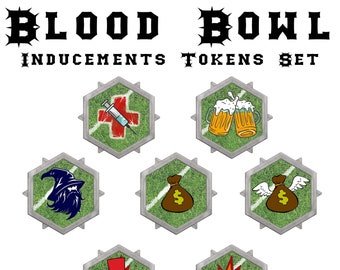 Blood Bowl Inducements Tokens Set (8)