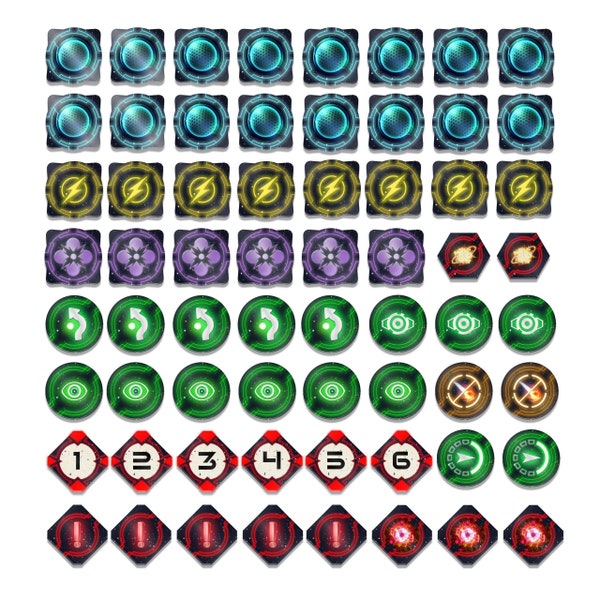 Star Wars X-Wing V 2.0 64 Tokens Set