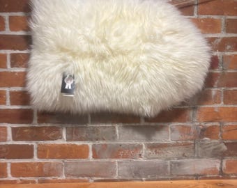 Sheepskin Rounded Rectangle Rug: Genuine Woolmark Shearling Leather Decor, Pet Pad, Sit Spot
