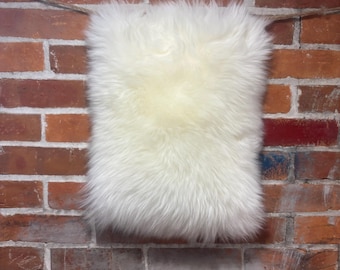 Sheepskin 'Slim Rectangle' Rug: Merino Woolmark Leather Cuts, Craft, Decor