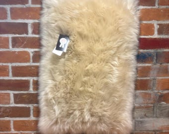 Oatmilk White Sheepskin Rectangle: Genuine Woolmark Leather Shearling Rug, Decor XL