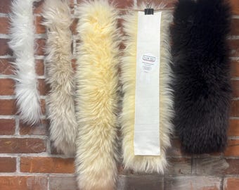 Sheepskin Leather Strips: Merino Woolmark Shearling Cuts, Craft, Garment, Decor options