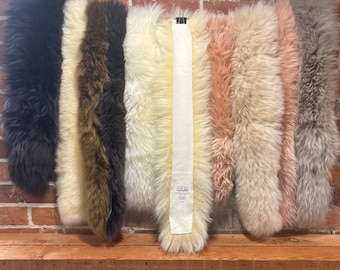 Tiras de piel de oveja de 20", 24" y 28": Merino Woolmark Shearling Cuts, Craft, Garment, Decor