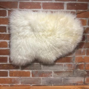 White Sheepskin Cumulus Cloud Rug: Woolmark Certified Shearling Leather Shapes
