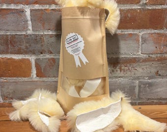 Medical Grade Sheepskin Offcuts: Woolmark Merino Multipurpose Suede Leather Shearling XS Scraps Remnants