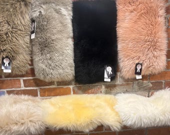 Sheepskin 'Slim Rectangle' Rug: Merino Woolmark Leather Cuts, Craft, Decor