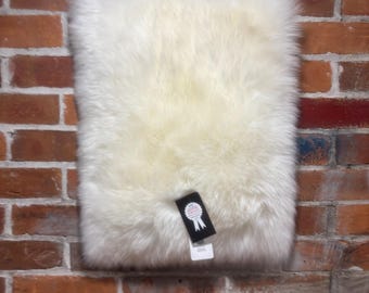 Schapenvacht 'grote' rechthoek: merinowolmerk schapenvachtleer, zitting, huisdiermat, decor, ambacht