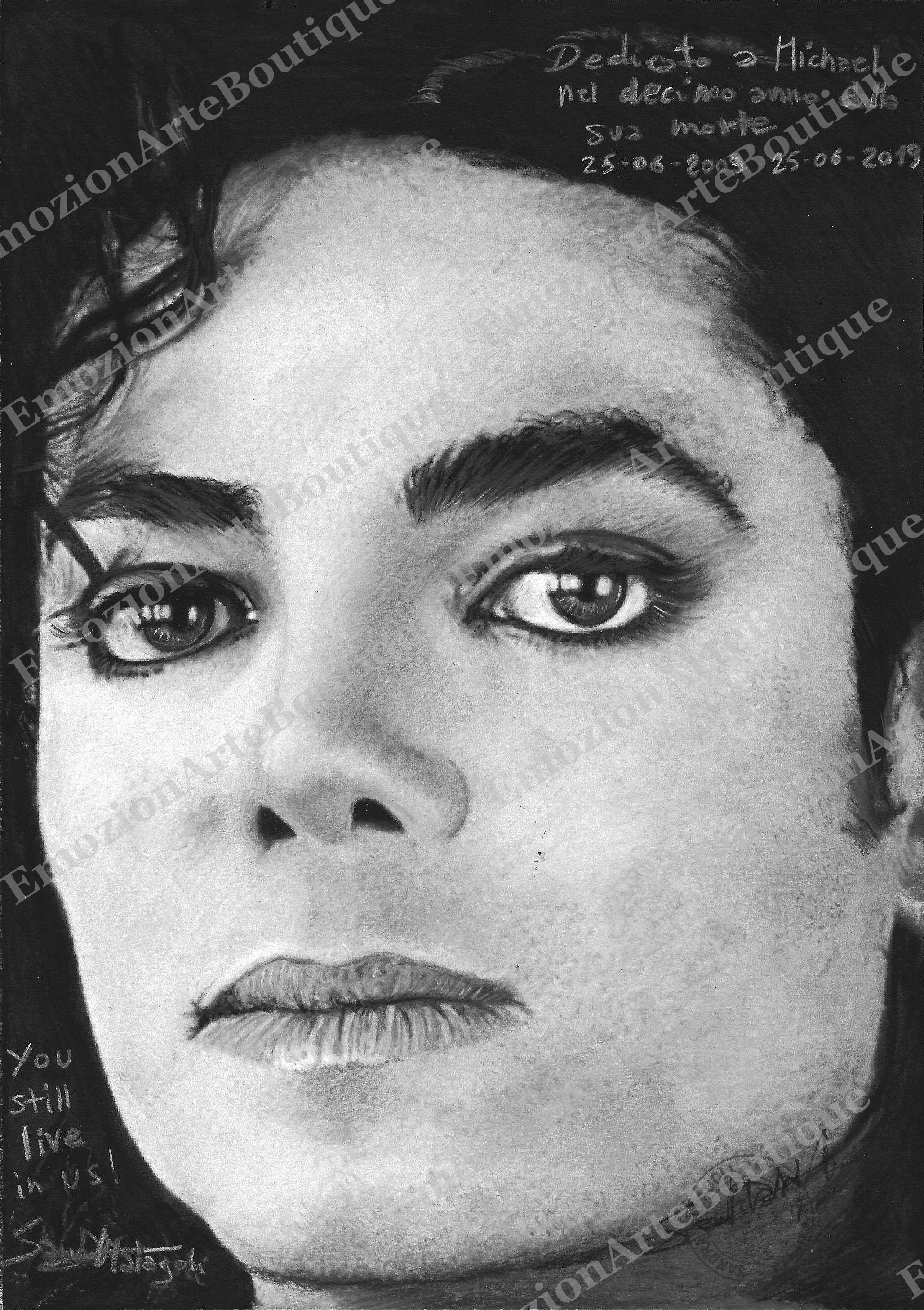 Portrait Michael Jackson Tenth Anniv. Death - Etsy