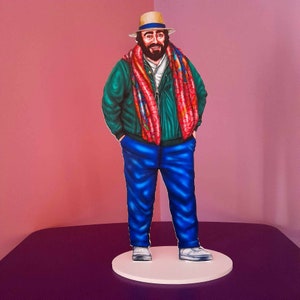 Stunning Luciano Pavarotti Casual silhouette with pedestal