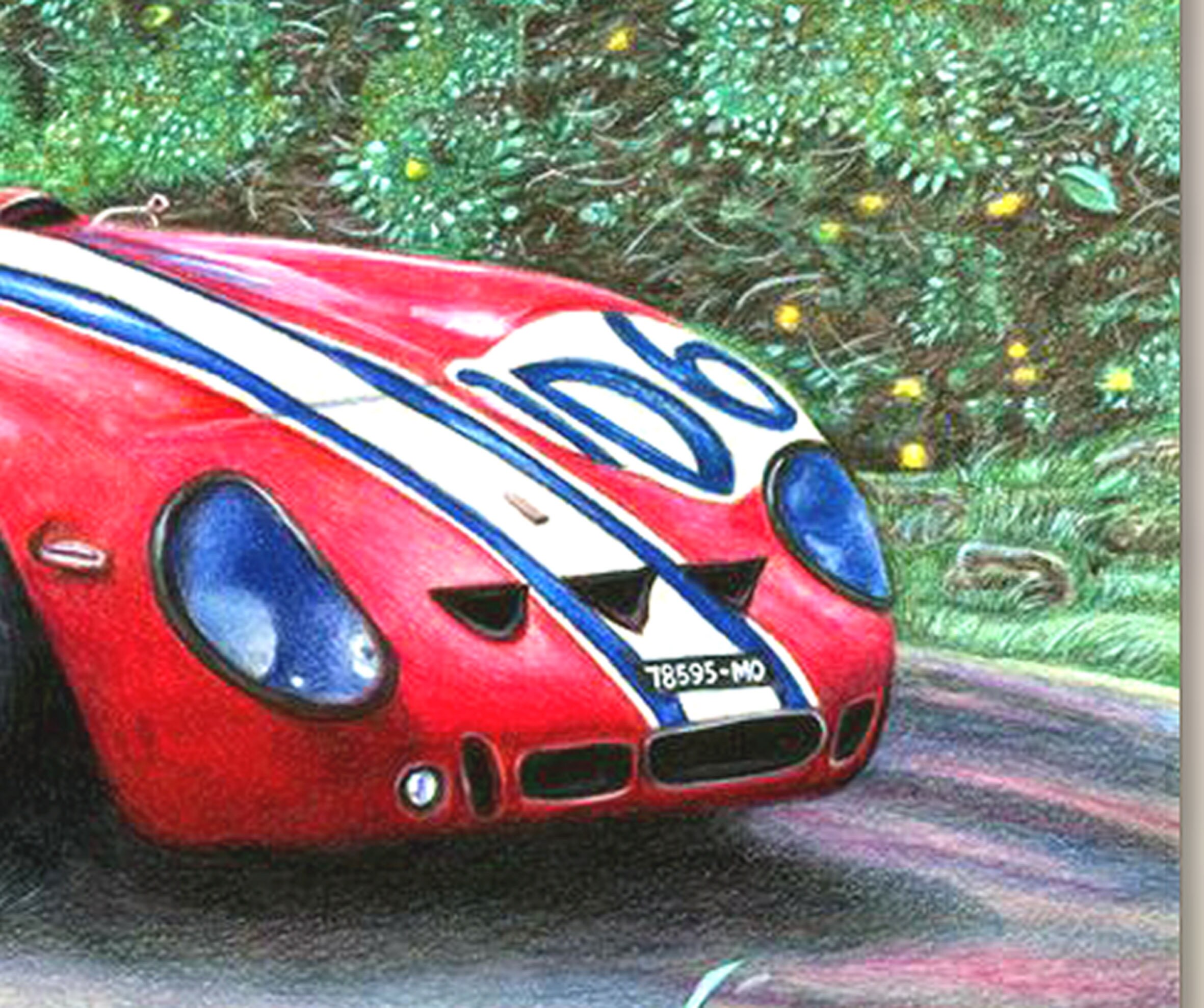 Original Drawing Ferrari 250 GTO - Targa Florio From 1963 - Etsy