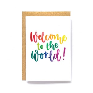 Nouvelle carte bébé - Bienvenue dans le monde!