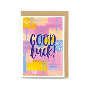Colourful greetings card - 'Good luck!'